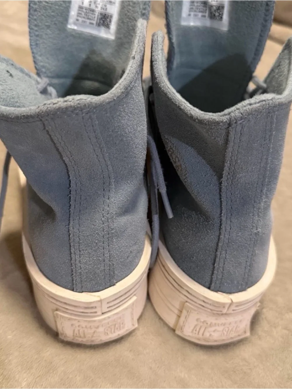 Converse Dusty Blue Platform High-Top Sneakers